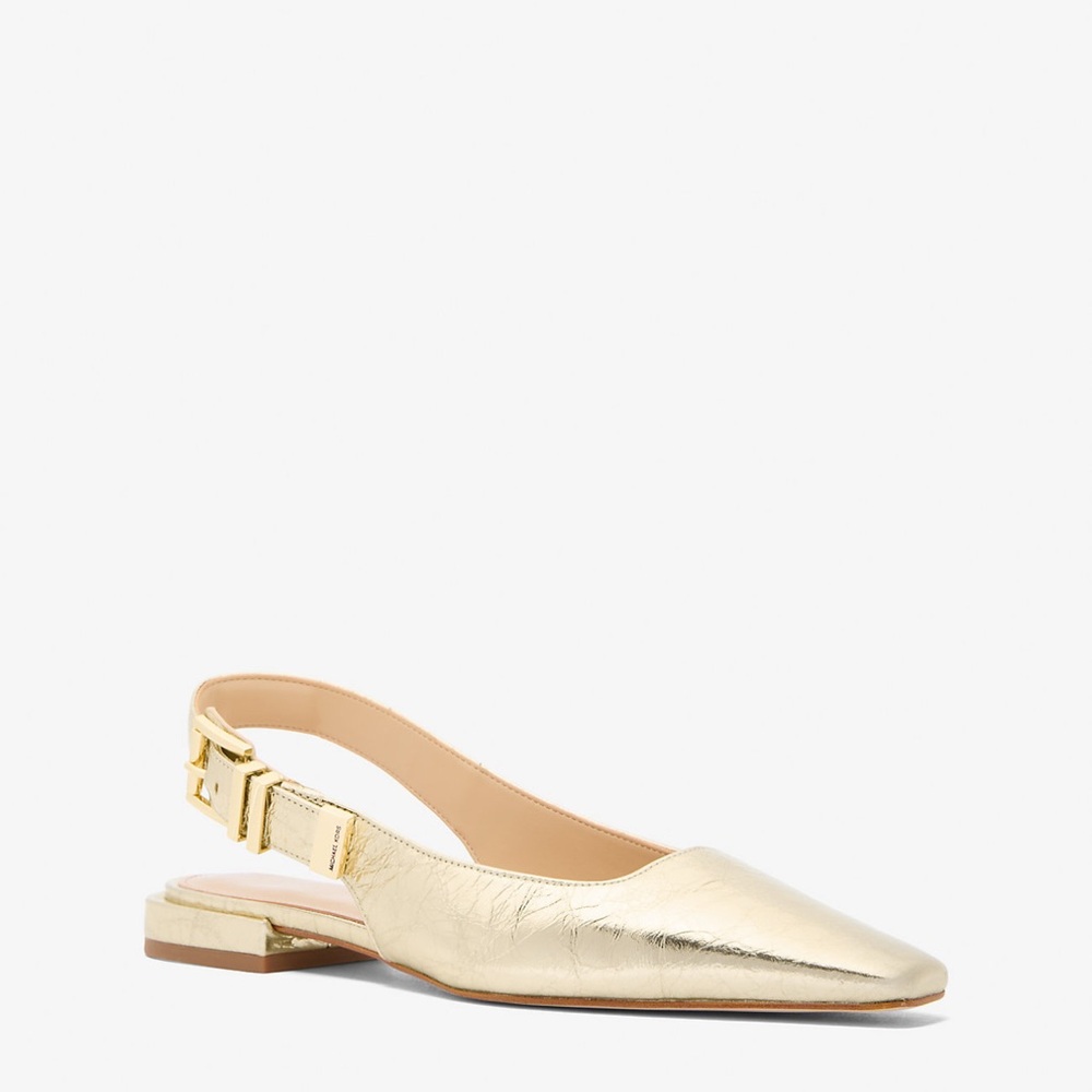 MICHAEL Michael Kors Metallic Gold Slingback Flats